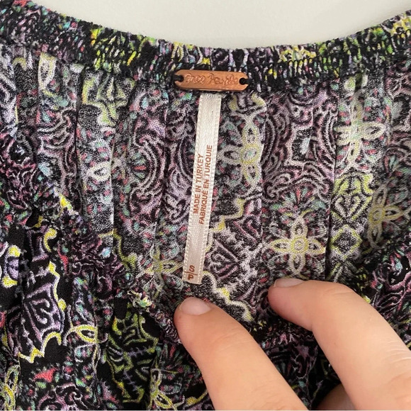 Free People Cropped Mandala Blouse Size Small - Picture 5 of 9